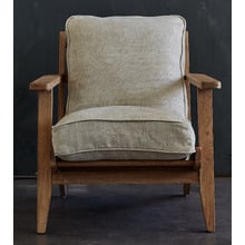 Coila Solid Oak & Linen Leisure Armchair